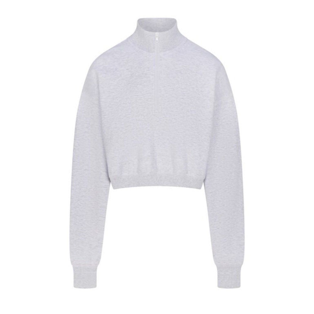 Skims Cropped Half-Zip Pullover sweatshirt